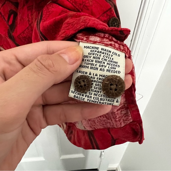 100% Silk Hawaiian Shirt Button Up Caribbean Joe Let Go tropical tourist dad - Picture 6 of 12